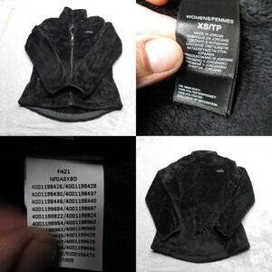 The North Face‎ Osito Jacket Womens XS Black Fuzzy Fleece Pockets Full Zip